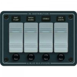 Blue Sea 8262, Waterproof Contura Switch Panel, 4 Position
