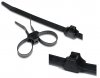 HellermanTyton DCT110HIRK2, 115-31100 Dual Clamp Tie, Black 19" 150 lb, 1/4" Stud Pack of 25