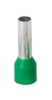 Single Insulated Wire Ferrules, Series W, 6 AWG, Green, 22mm
