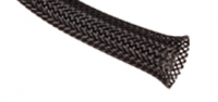 Techflex Flexo PET-T Tight Weave Braided Sleeving, Black, 1-3/4"