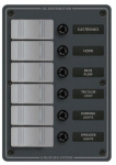 Blue Sea 8053, Waterproof Contura Switch Panel, 6 Position