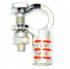 Tinned Copper Crimpable Battery Lug, 2/0 Left Elbow, Orange NEG