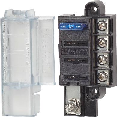 Blue Sea 5045 St Blade Compact Fuse Block- 4 Circuits - Click Image to Close