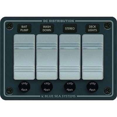 Blue Sea 8262, Waterproof Contura Switch Panel, 4 Position - Click Image to Close