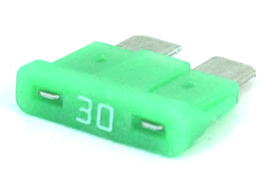 Littelfuse ATO/ATC Fuse, LED SmartGlow, 30A, 12VDC, Green, 0ATO030.MXGLO Bag of 5 - Click Image to Close