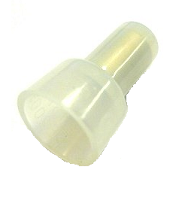 Nylon Closed End Connectors (Pigtail Connectors), Clear, 16-14 - Click Image to Close