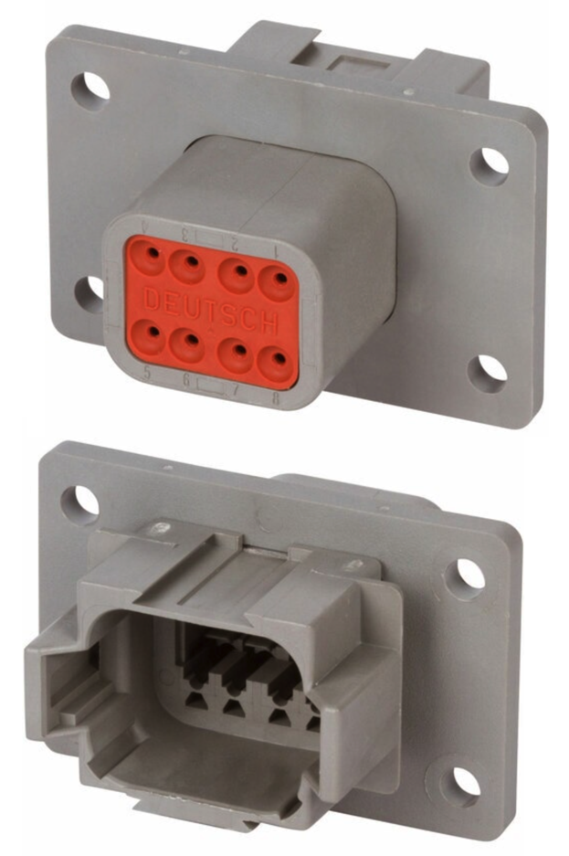 DT04-08PA-L012 Receptacle 8 Pin w/ Mounting Flange 1 Each - Click Image to Close