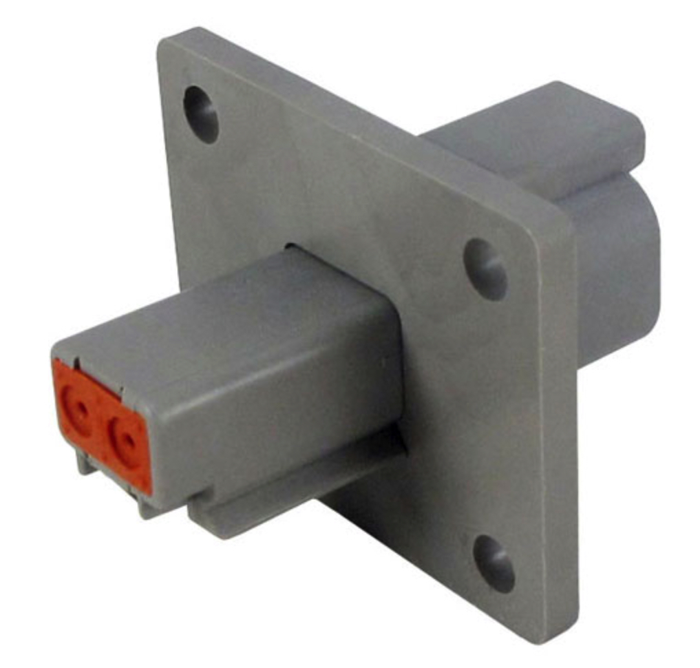 Deutsch DT04-2P-L012 Receptacle 2 Pin w/ Mounting Flange 1 Each - Click Image to Close