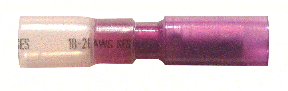 20-18 AWG Red Fem. Waterproof Bullet Terminals .156 Bag of 50 - Click Image to Close