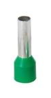 Single Insulated Wire Ferrules, Series W, 6 AWG, Green, 22mm - Click Image to Close